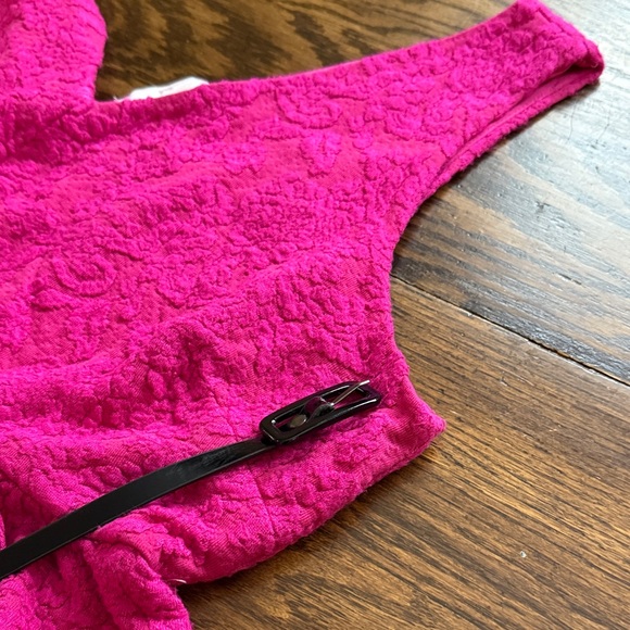 Maternity Fuchsia Sleeveless Mini Dress - Picture 6 of 7